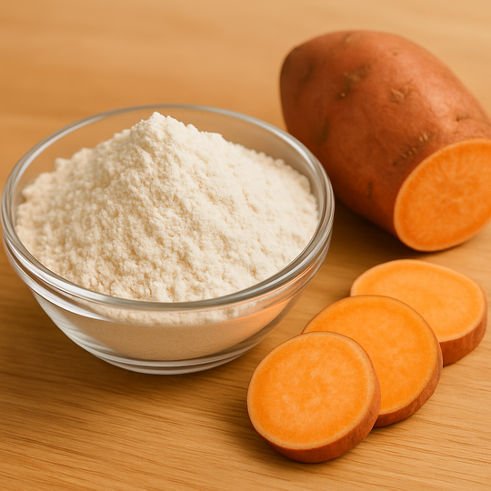 Farinha de arroz e batata doce